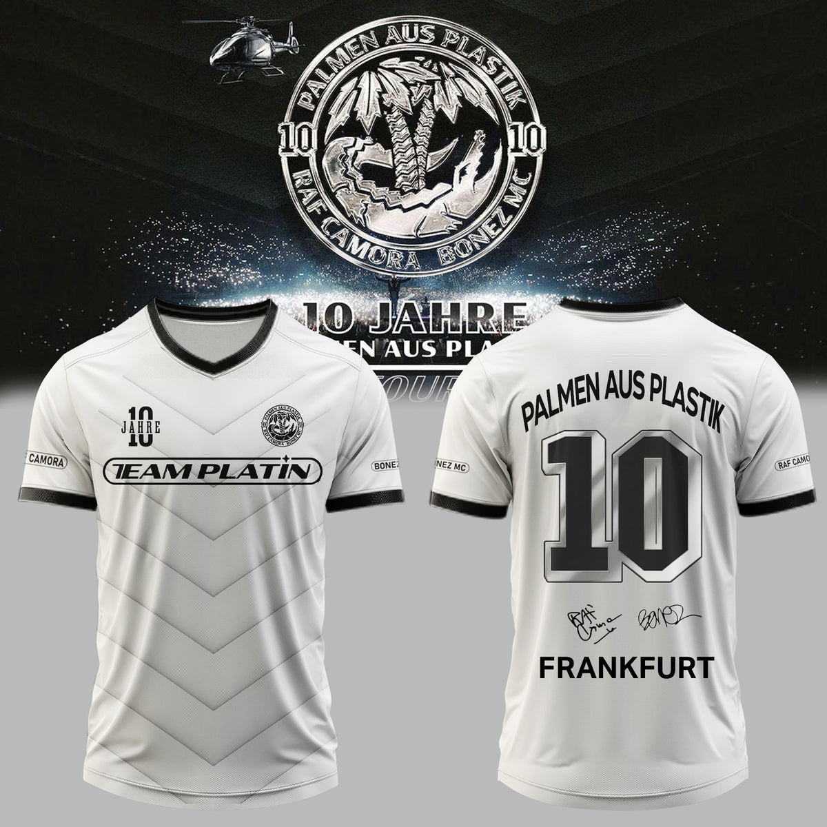 __,RAF Camora & Bonez MC “10 Jahre Palmen aus Plastik Tour”. Limited Edition Signature Jersey – Custom Location