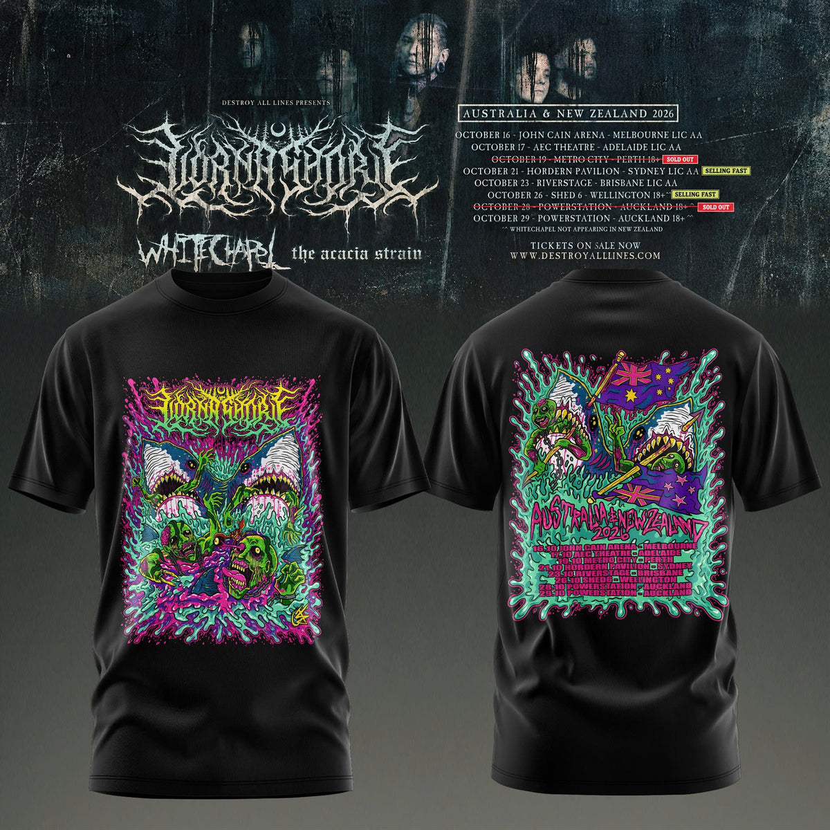 _LORNA SHORE – AUSTRALIA & NEW ZEALAND TOUR 2026 Limited T-Shirt
