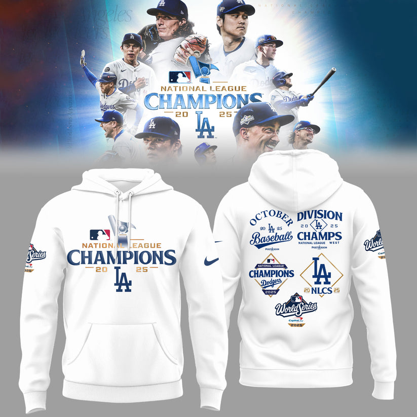 Los Angeles Dodgers NATIONAL LEAGUE CHAMPIONS 2025 Hoodie