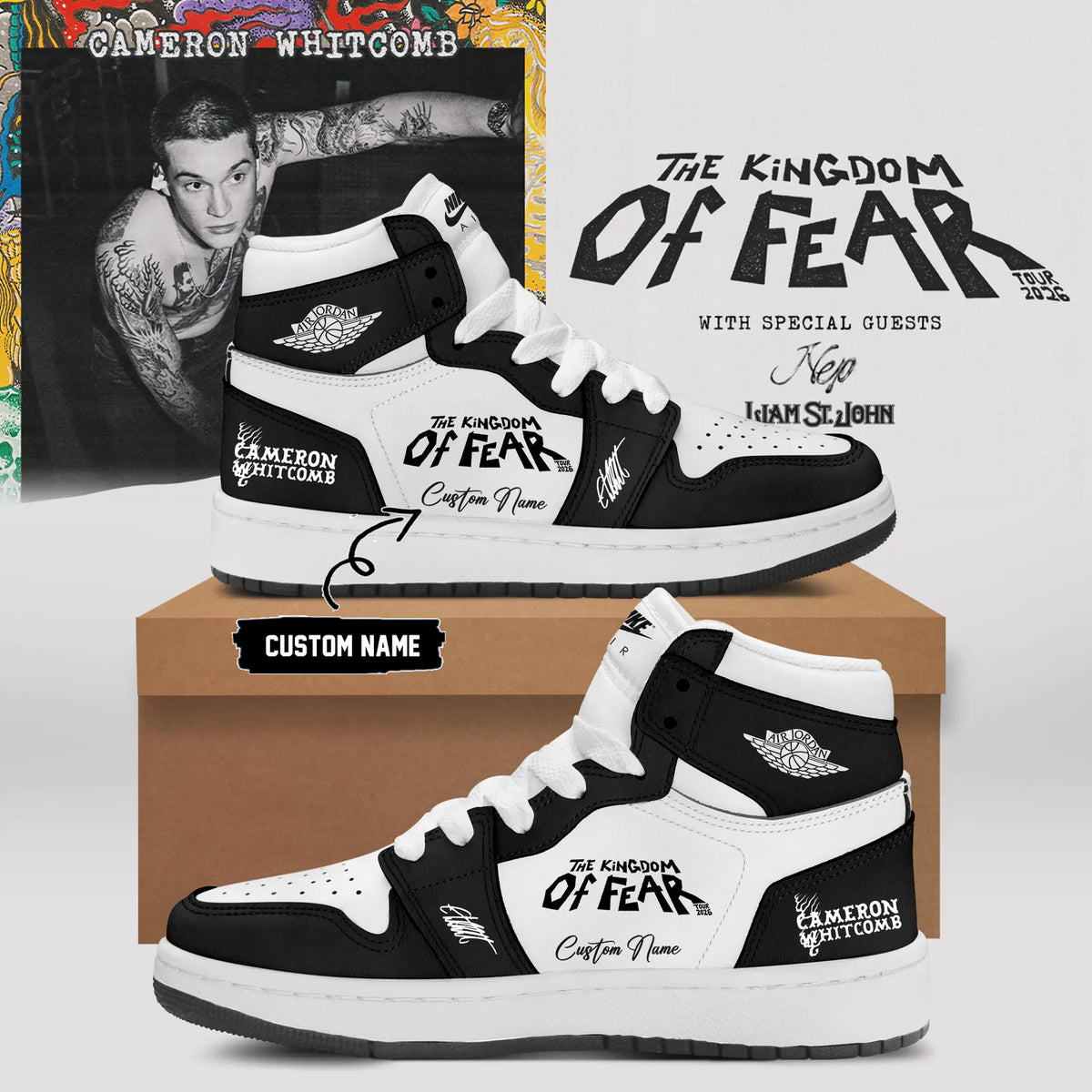 Cameron Whitcomb Kingdom of Fear Tour Shoes 1
