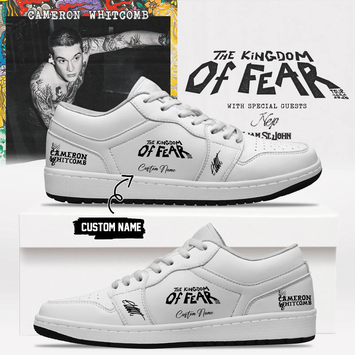 Cameron Whitcomb Kingdom of Fear Tour Shoes 2
