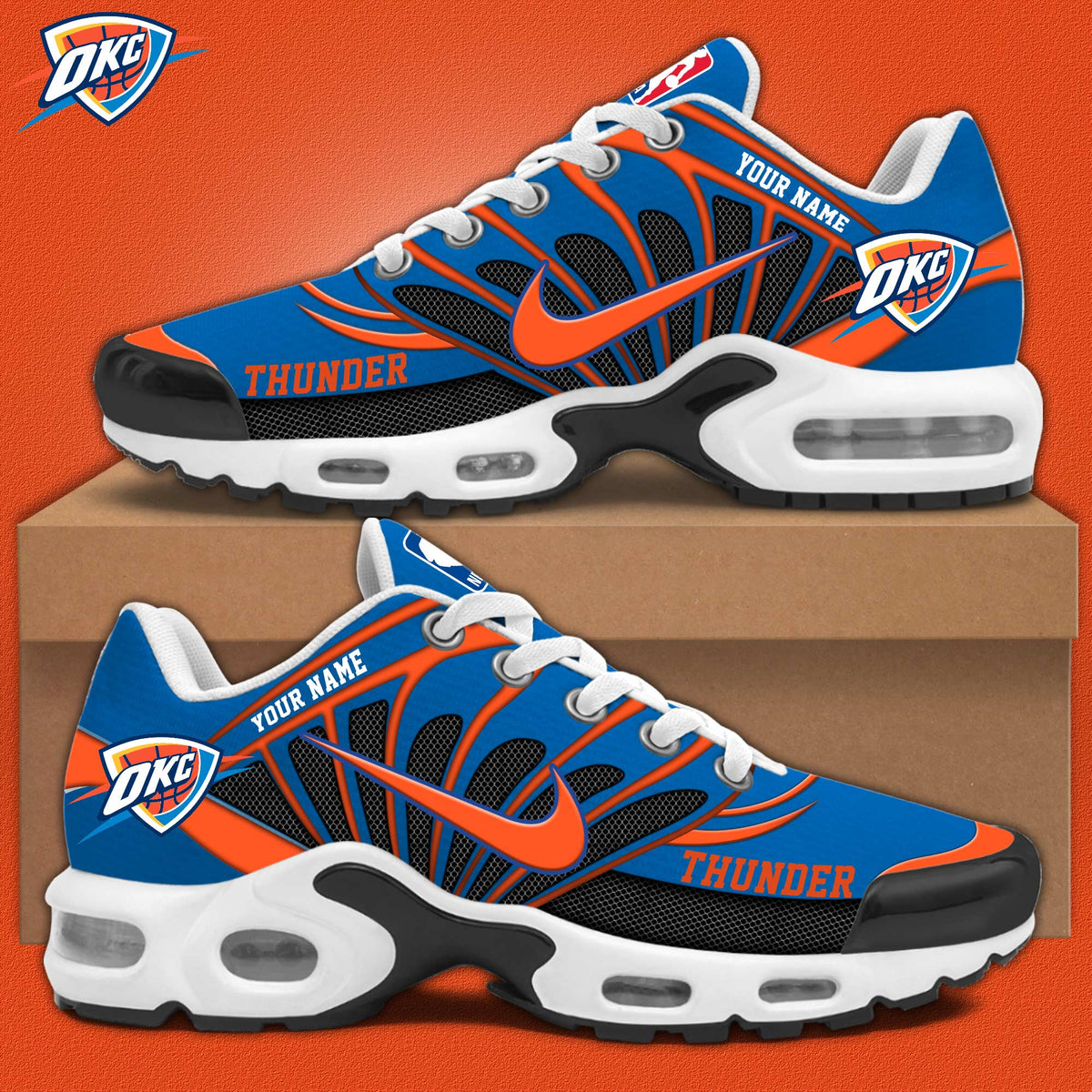 Oklahoma City Thunder Personalized Air Max Plus Sneakers