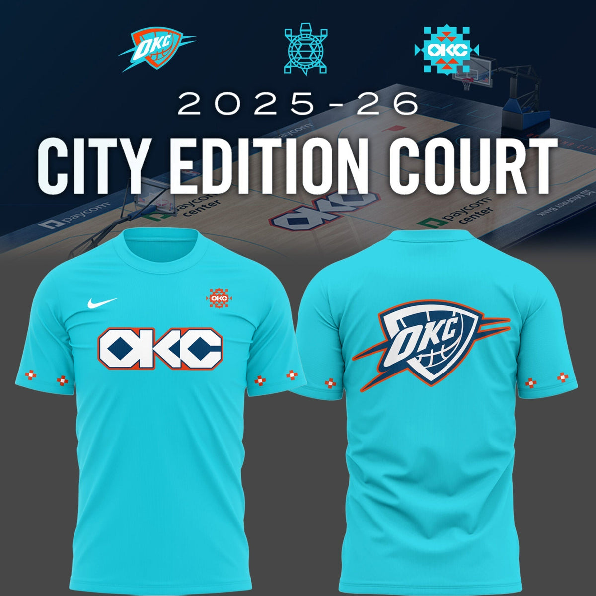 Limited Edition Thunder Basketball New City Edition 25′ TShirt-PU25082408