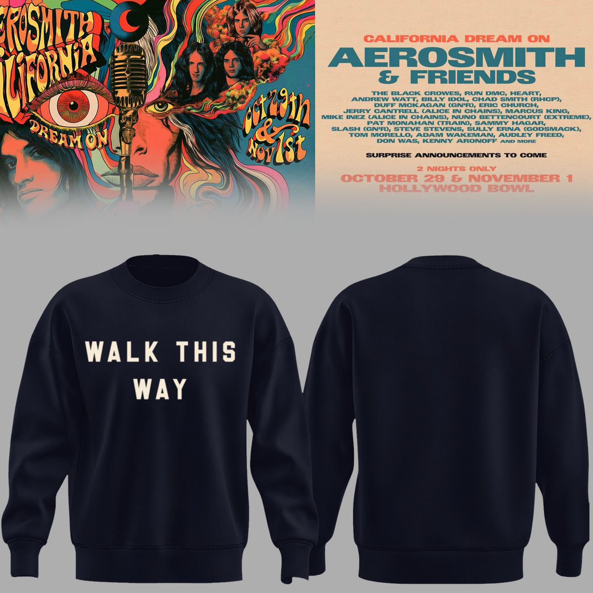 🤘 Aerosmith & Friends October 29–November 1 Sweater