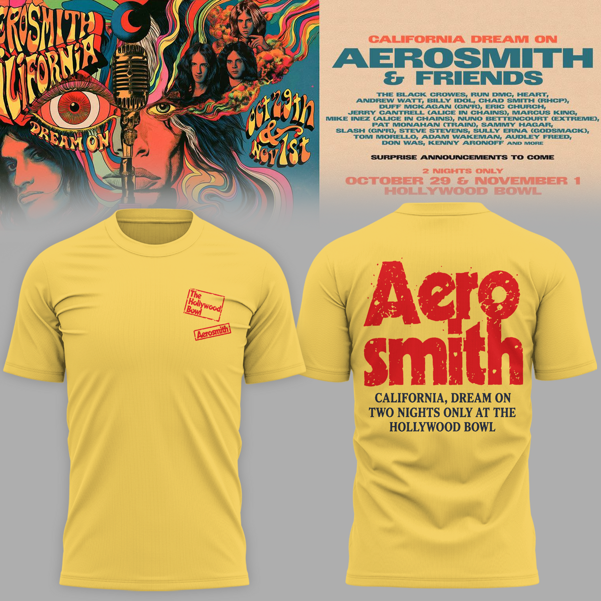 🤘 Aerosmith & Friends October 29–November 1 Tee