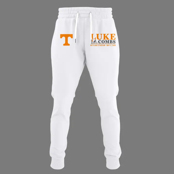 Exclusive Edition Luke Combs x Tennessee Volunteers Football - My Kinda Saturday Night Tour Country Music 2026 White T-Shirt
