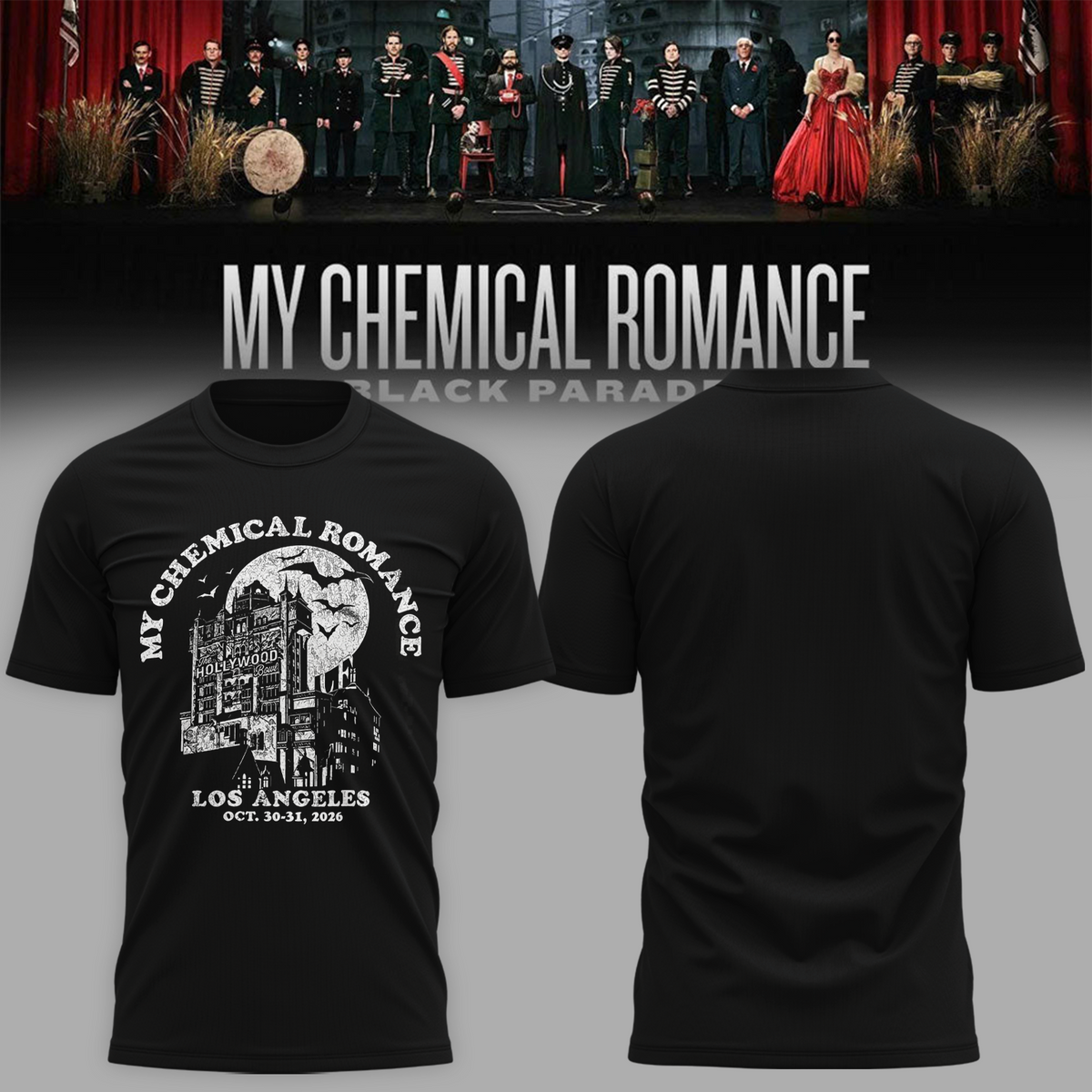My Chemical Romance Los Angeles CA Week 2 Merch 2026 Hollywood Bowl October 30-31 2026 T-shirt