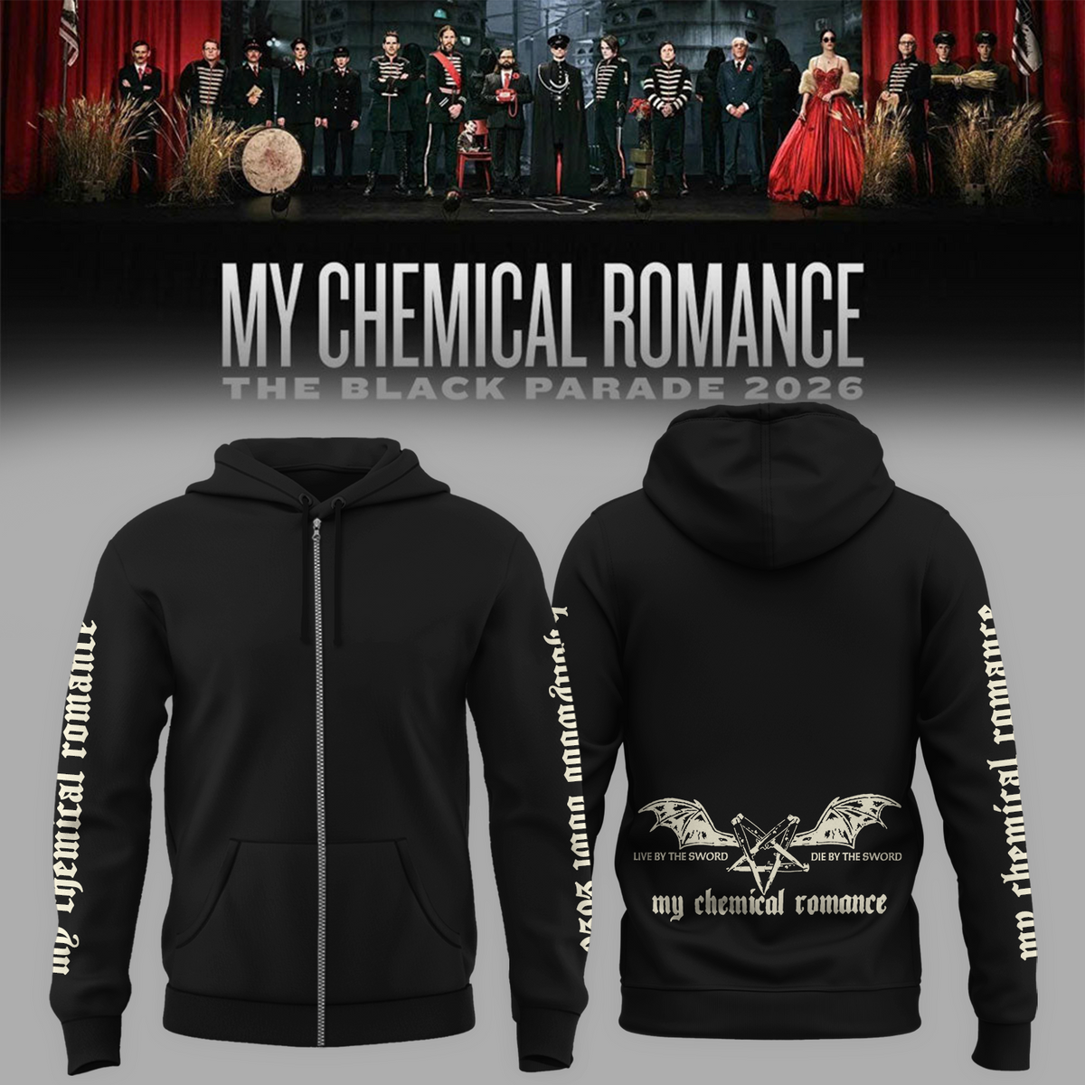 My Chemical Romance Los Angeles CA Week 2 Merch 2026 Hollywood Bowl October 30-31 2026 ZipHoodie