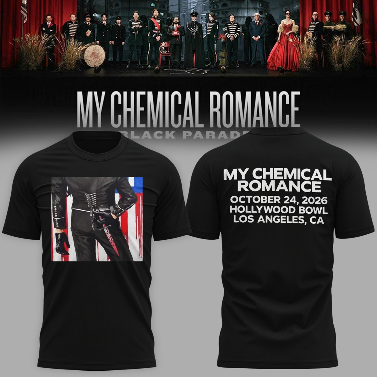 My Chemical Romance Los Angeles CA Week 2 Merch 2026 Hollywood Bowl October 30-31 2026 T-shirt