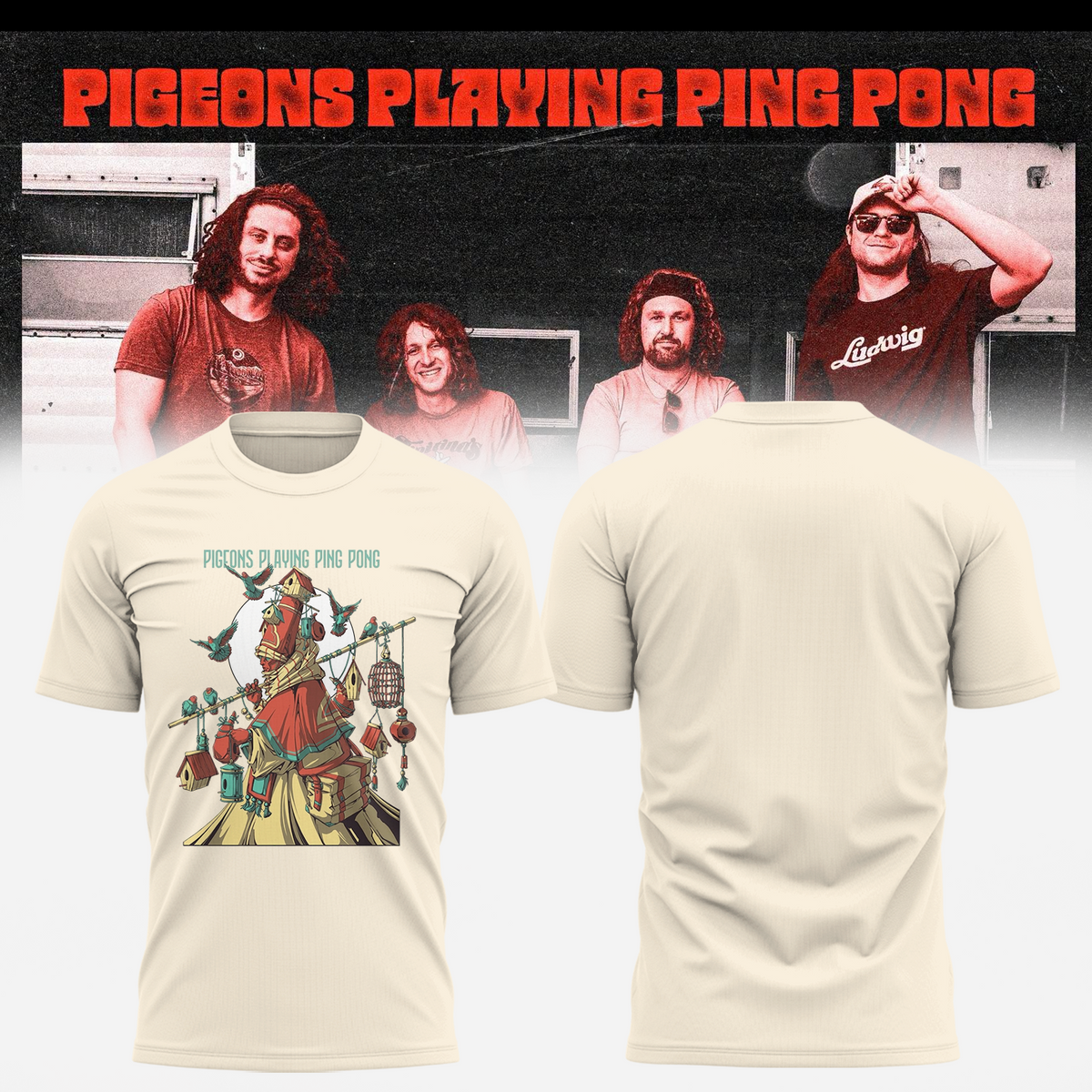 Pigeons Playing Ping Pong Band Merch Shirt 2026