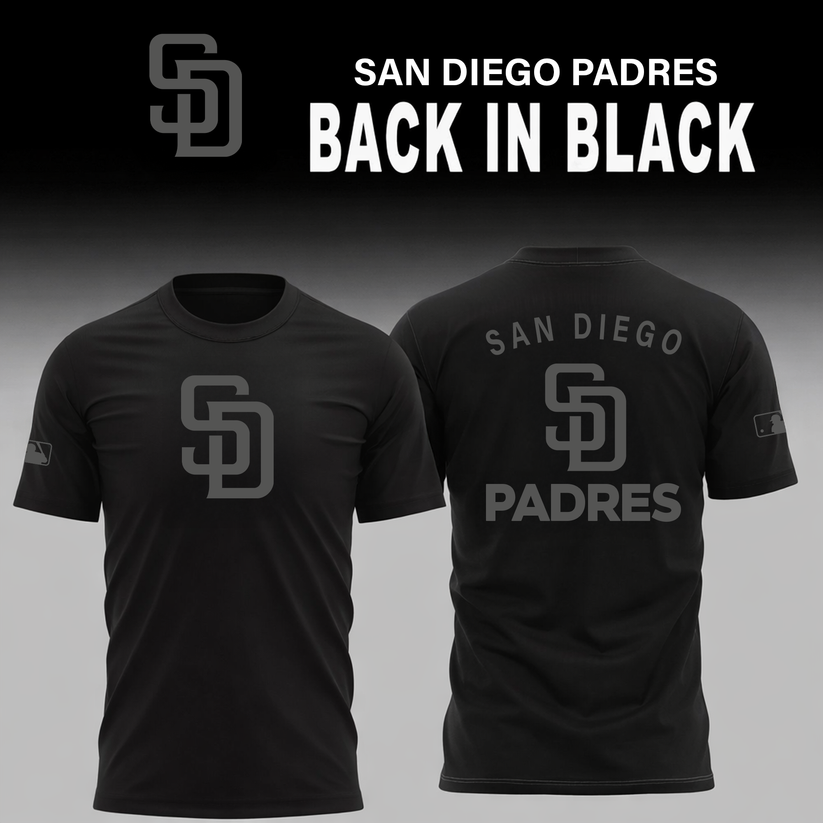 San Diego Padres 2026 Back In Black Limited Edition T-Shirt