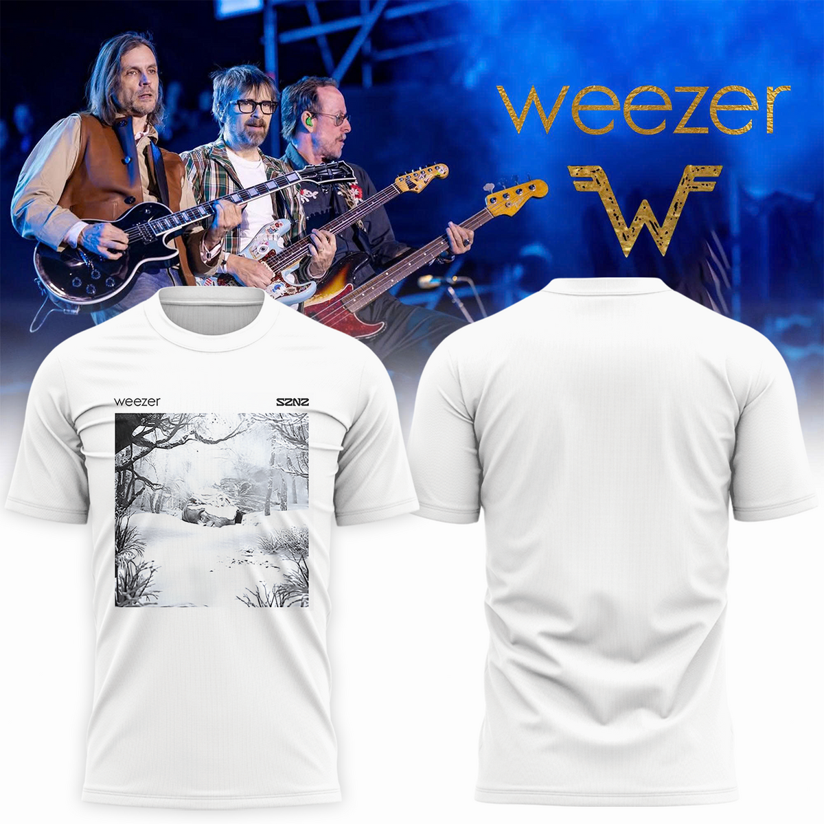 Limited Edition Weezer Winter SZNZ Album Cover T-Shirt