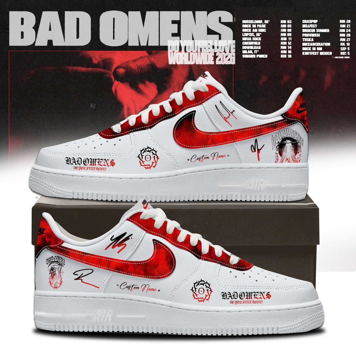 _ BO ” Do You Feel Love ” Worldwide 2026 Tour Limited Edition AF1 Sneakers