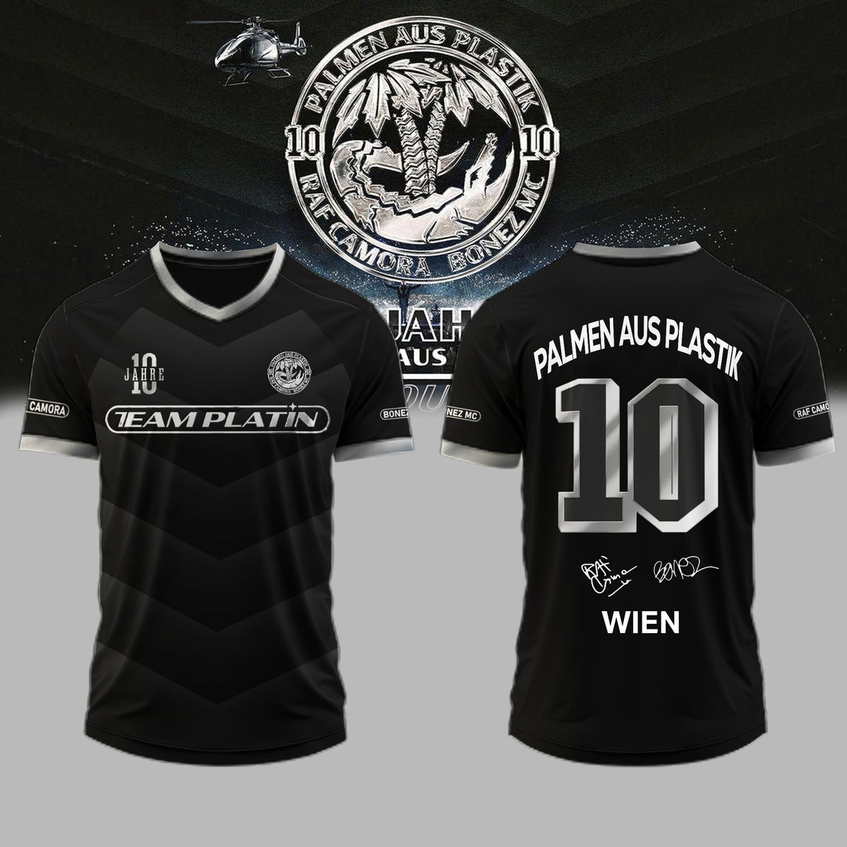 __,RAF Camora & Bonez MC “10 Jahre Palmen aus Plastik Tour”. Limited Edition Signature Jersey – Custom Location