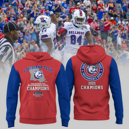 LOUISIANA TECH – CHAMPIONS 2025  RADIANCE TECHNOLOGIES INDEPENDENCE BOWL Hoodie