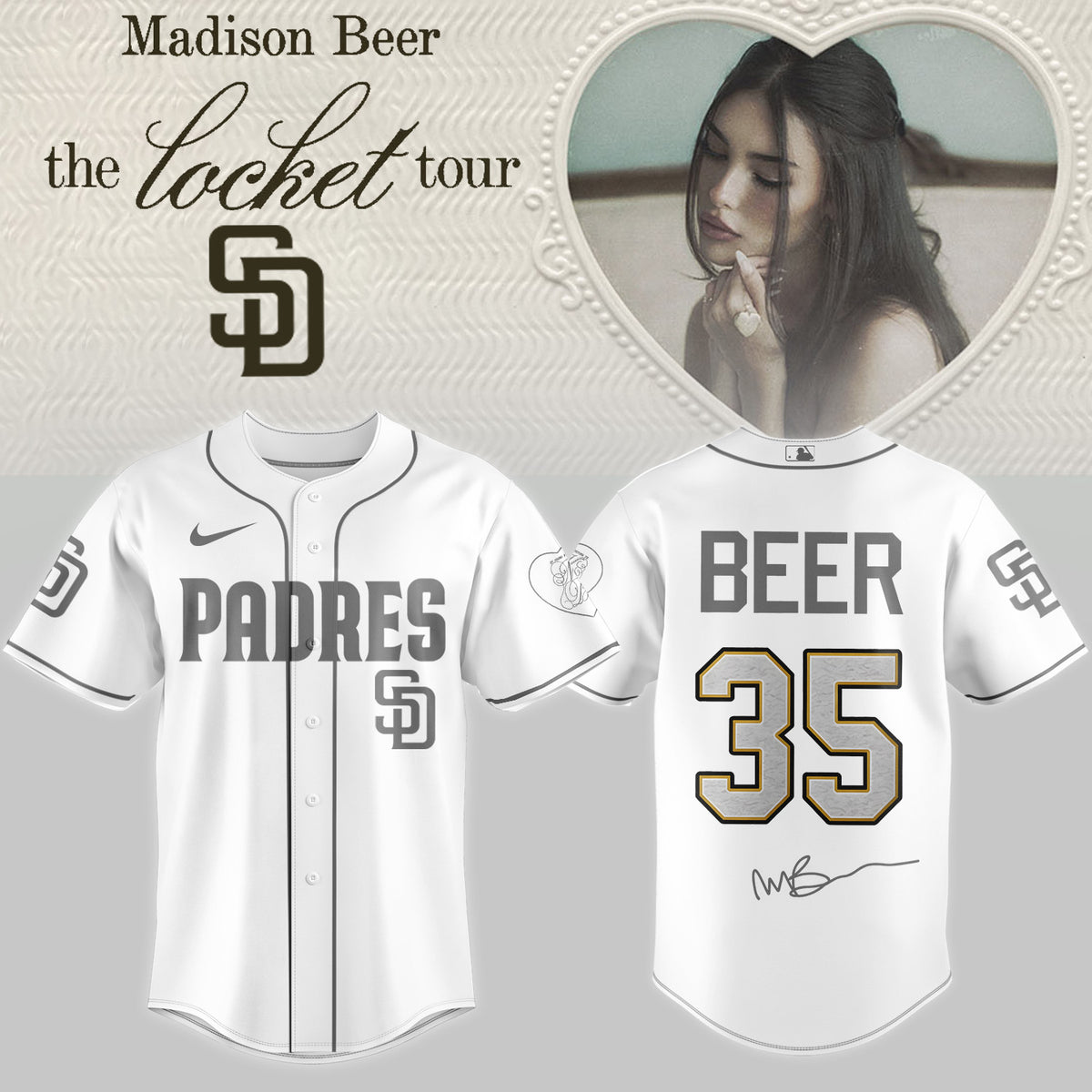 .Baseball US x Madison Beer The Locket Tour Jersey