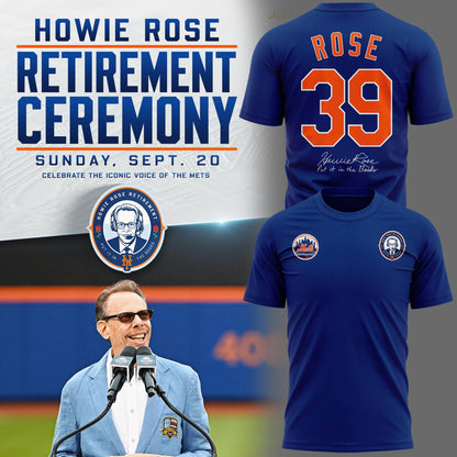Exclusive Howie Rose 39 Years The Iconic Voice Of The Mets White T-Shirt 2026