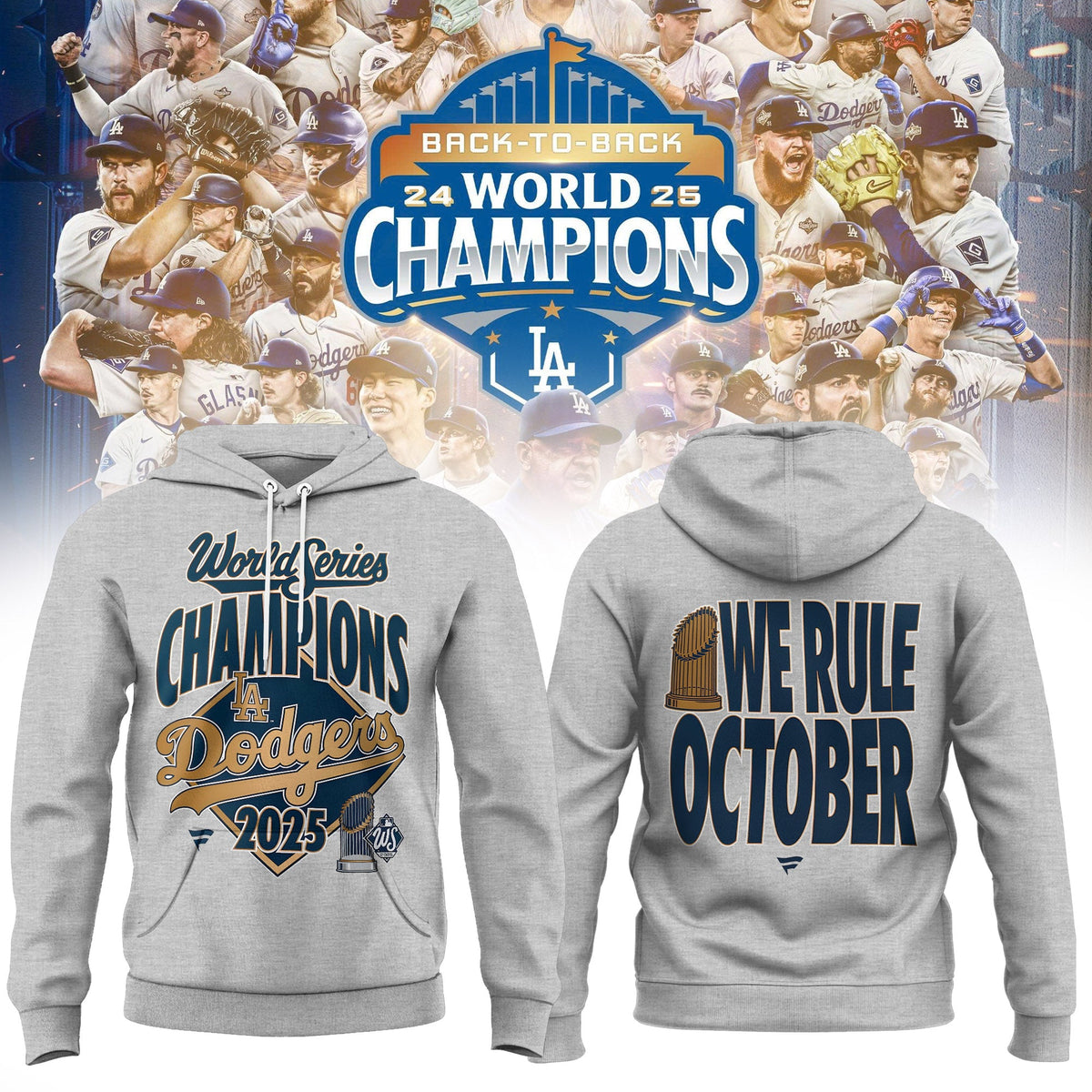 _ Los Angeles Dodgers 2025 World Series Champions Hoodie – Celebrate the Victory in Style!