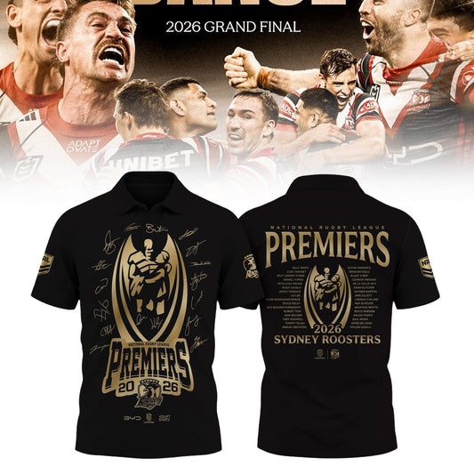 Limited Edition Sydney Roosters Premiers 2026 Polo