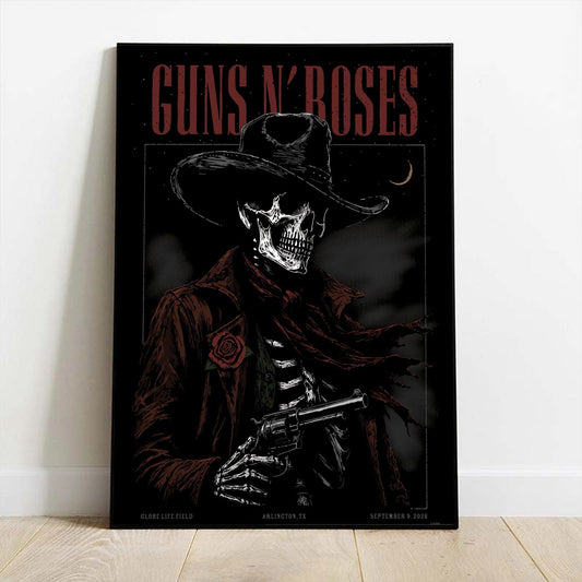 Guns N’ Roses x Texas Rangers Globe Life Field 2026 Tour Poster