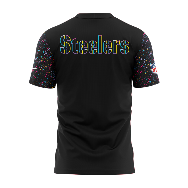 Men’s Black Pittsburgh Steelers 2025 Crucial Catch Club Pullover T-shirt
