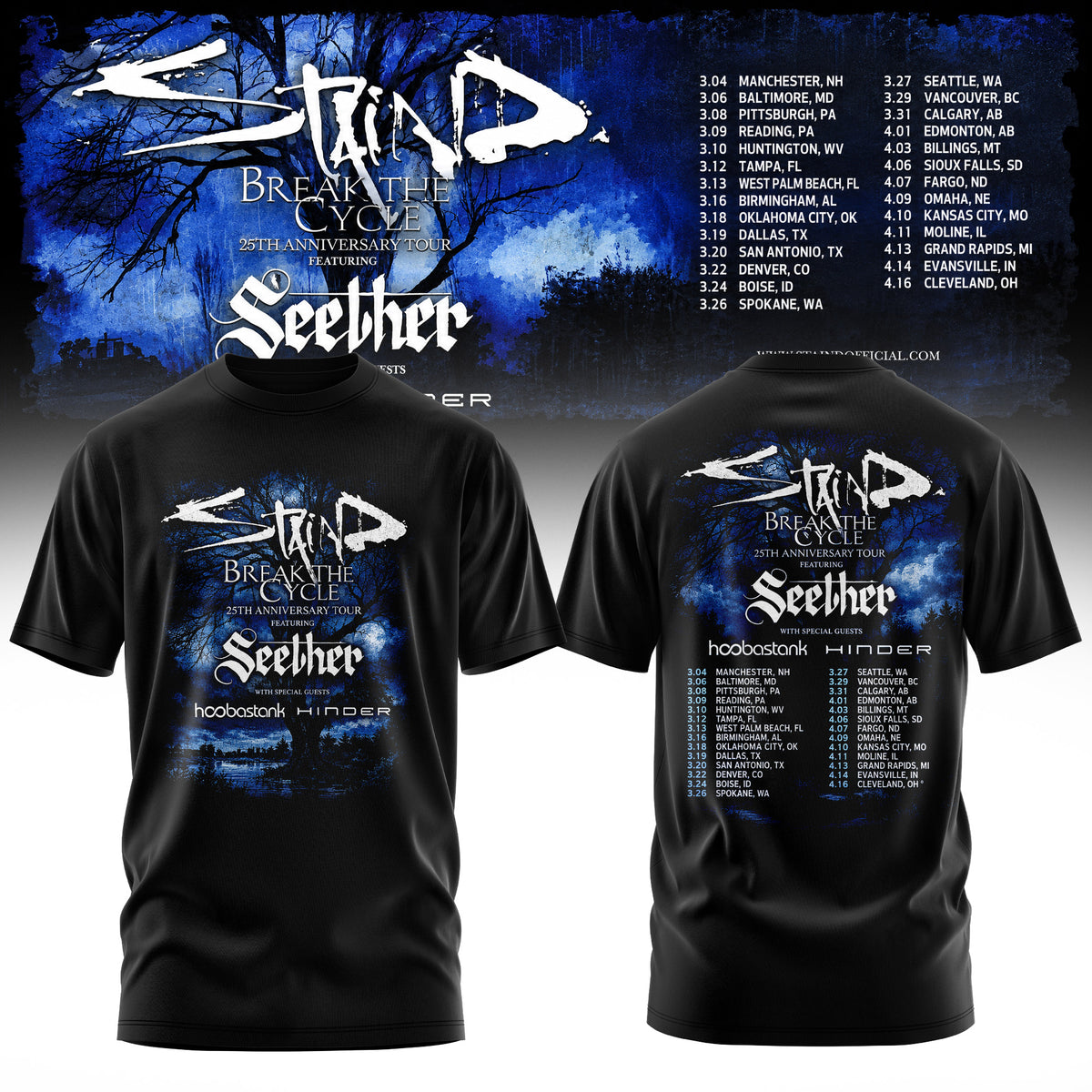 “Break The Cycle” 25th Anniversary Tour 2027 Tee