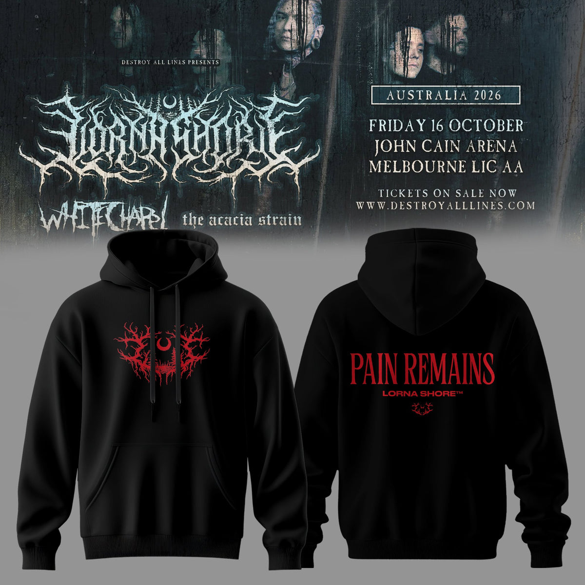 LORNA SHORE – AUSTRALIA & NEW ZEALAND TOUR 2026 Limited Hoodie