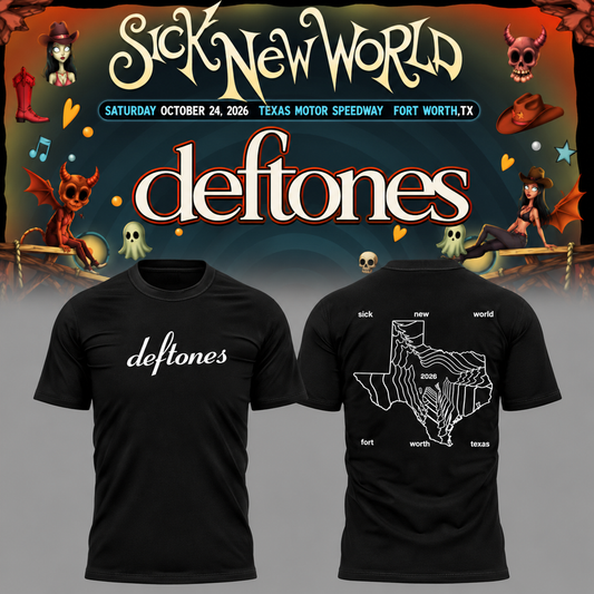Deftones Sick New World Texas 2026 At Texas Motor Speedway In Fort Worth TX T-shirt