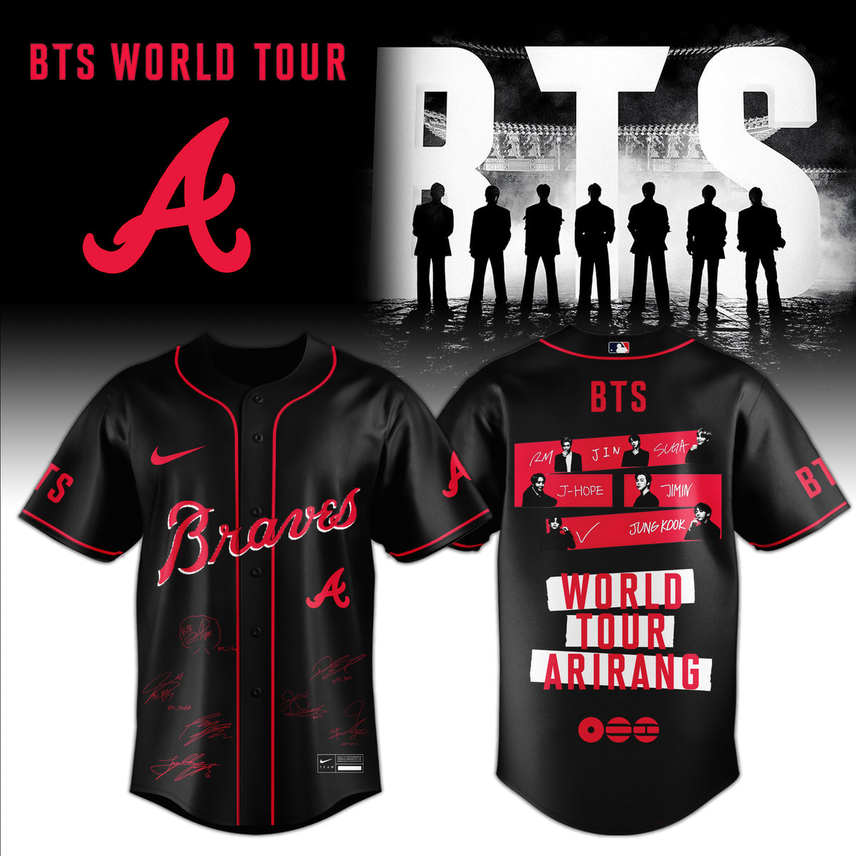 Baseball x BTS World Tour Arirang Jersey Limited Edition