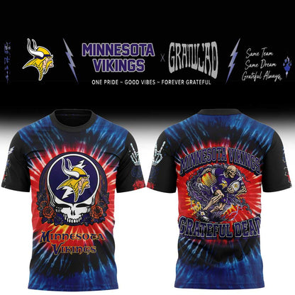. M Vikings Grateful Dead Skeletons Shirt