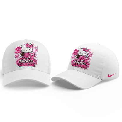 KC Chiefs Breast Cancer Awareness-Hello Kitty Tackle Cancer Together Hoodie