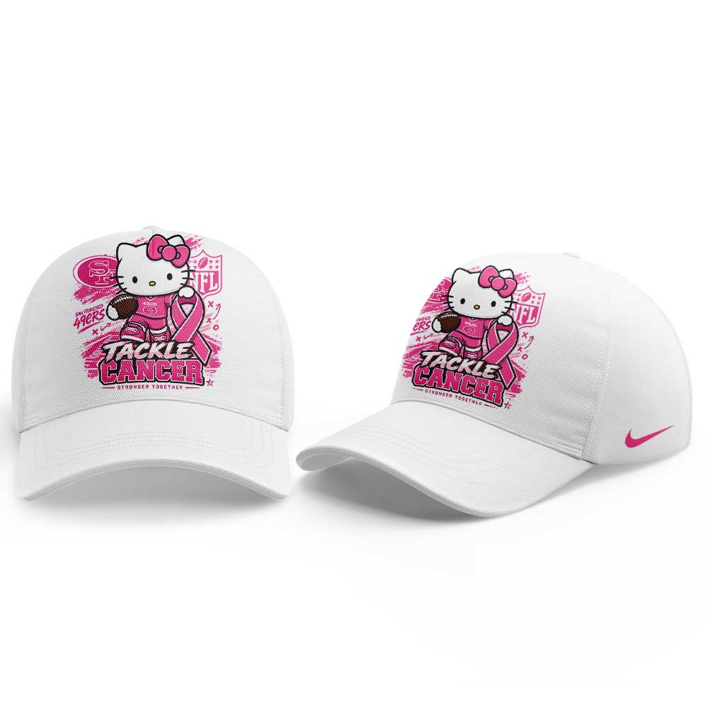 SF 49ers Breast Cancer Awareness-Hello Kitty Tackle Cancer Together Hoodie