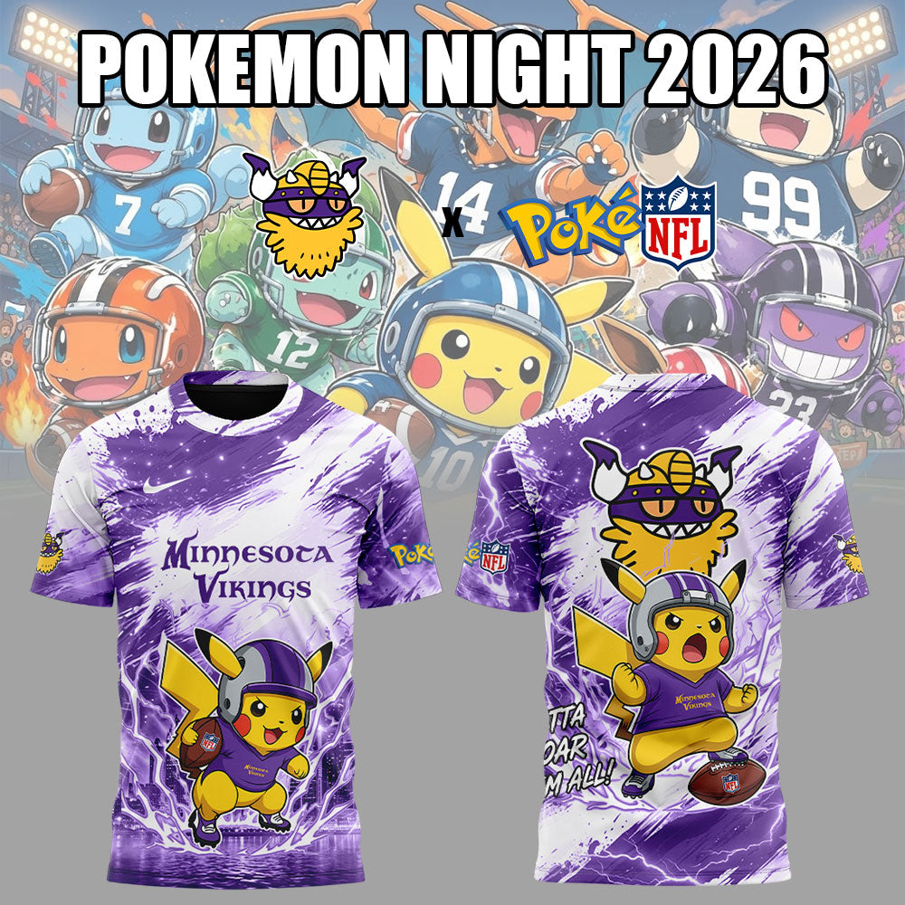 . M Vikings Pokemon Night 2026 Limited Edition Shirt