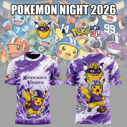 . M Vikings Pokemon Night 2026 Limited Edition Shirt