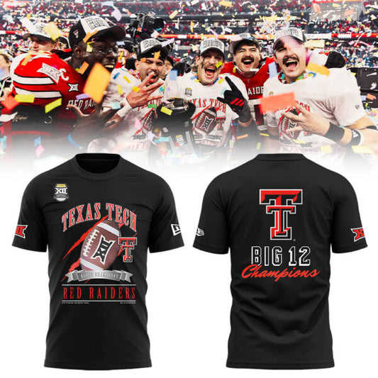 Texas Tech Red Raiders B12 CHAMPIONS 2025 Black Shirt