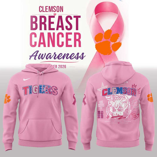. Clemson Tigers Breast Cancer Awareness Month 2026 Hoodie