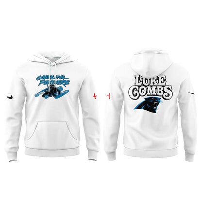 The Luke Combs x Carolina Panthers Exclusive Merch Collection Combo Hoodie