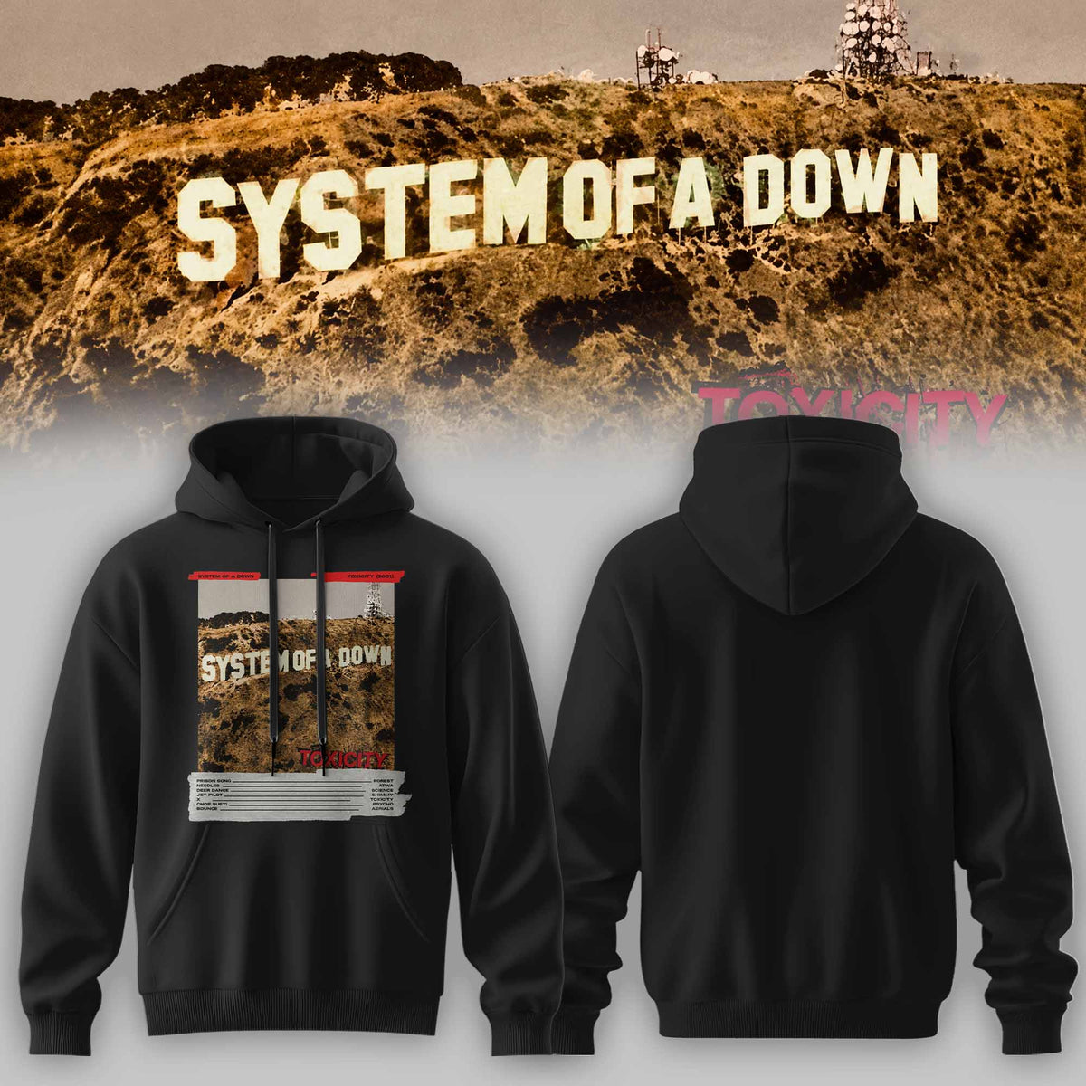 SYSTEM OF A DOWN — TOXICITY MERCH COLLECTION HOODIE
