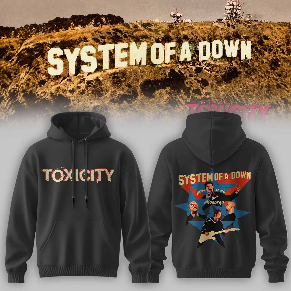 SYSTEM OF A DOWN — TOXICITY MERCH COLLECTION HOODIE