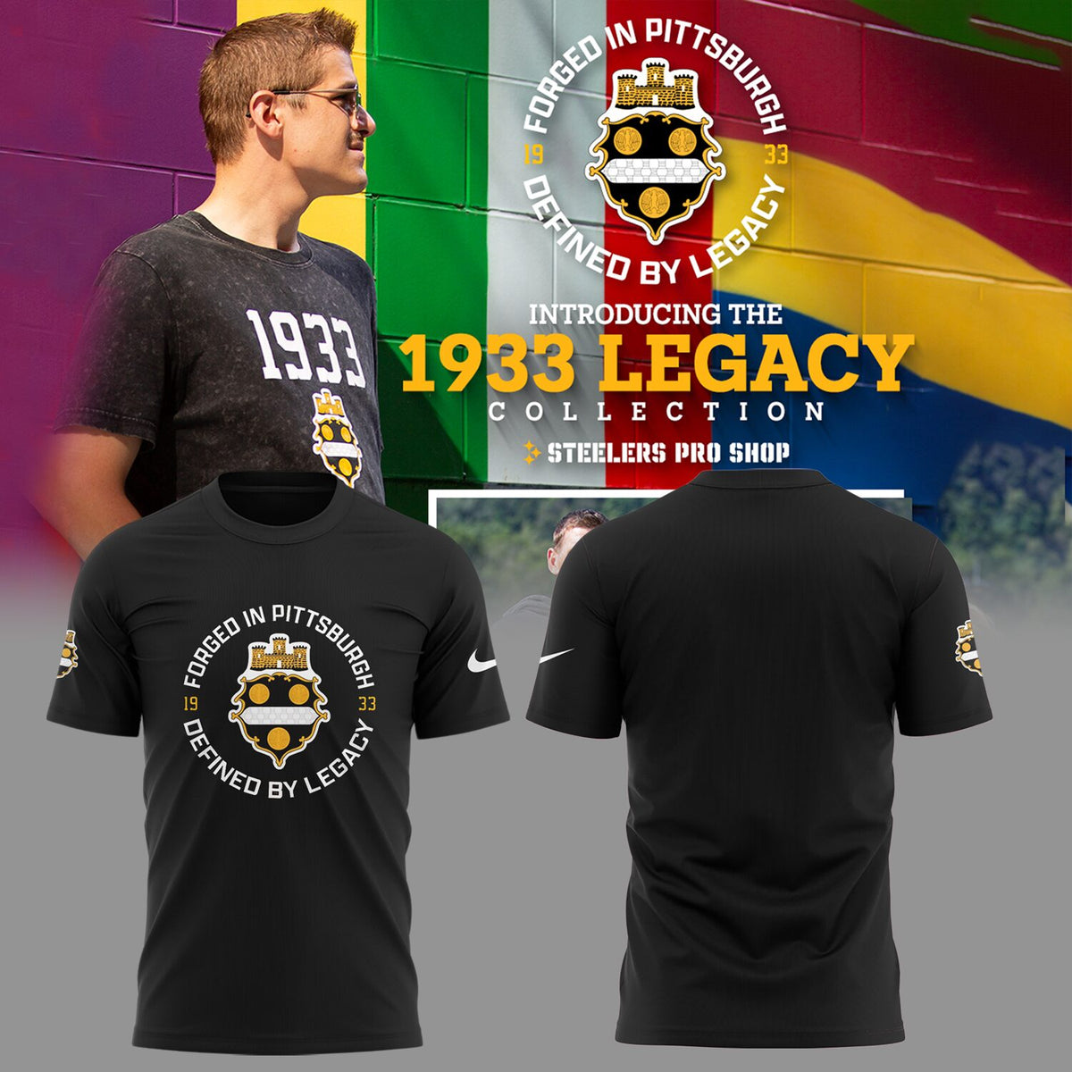 Steeler Nation Shirt - Pittsburgh Steelers The 1933 Legacy Collection T-Shirt