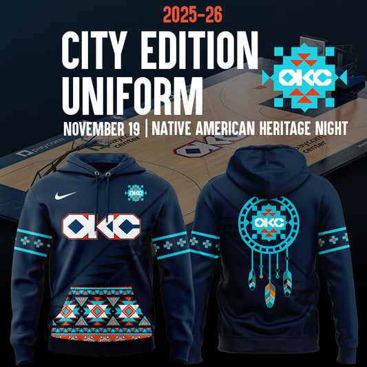 Exclusive OKC Basketball City Edition Native American Heritage Hoodie-ND08222516