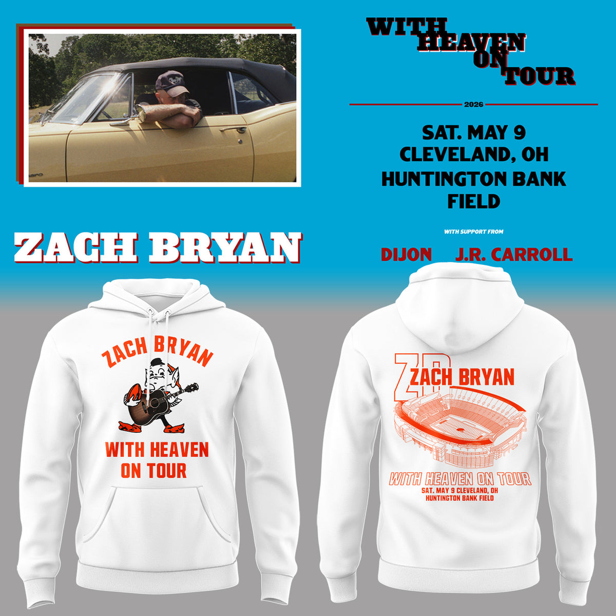 Limited Edition “With Heaven On Tour 2026” at Huntington Bank Field Stadium Hoodie-PA050626026