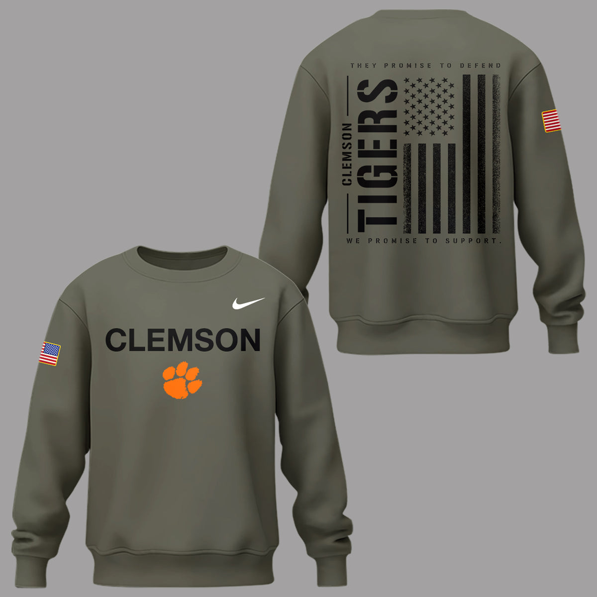Limited Edition Clemson Military Appreciation Sweatshirt-PA112425006