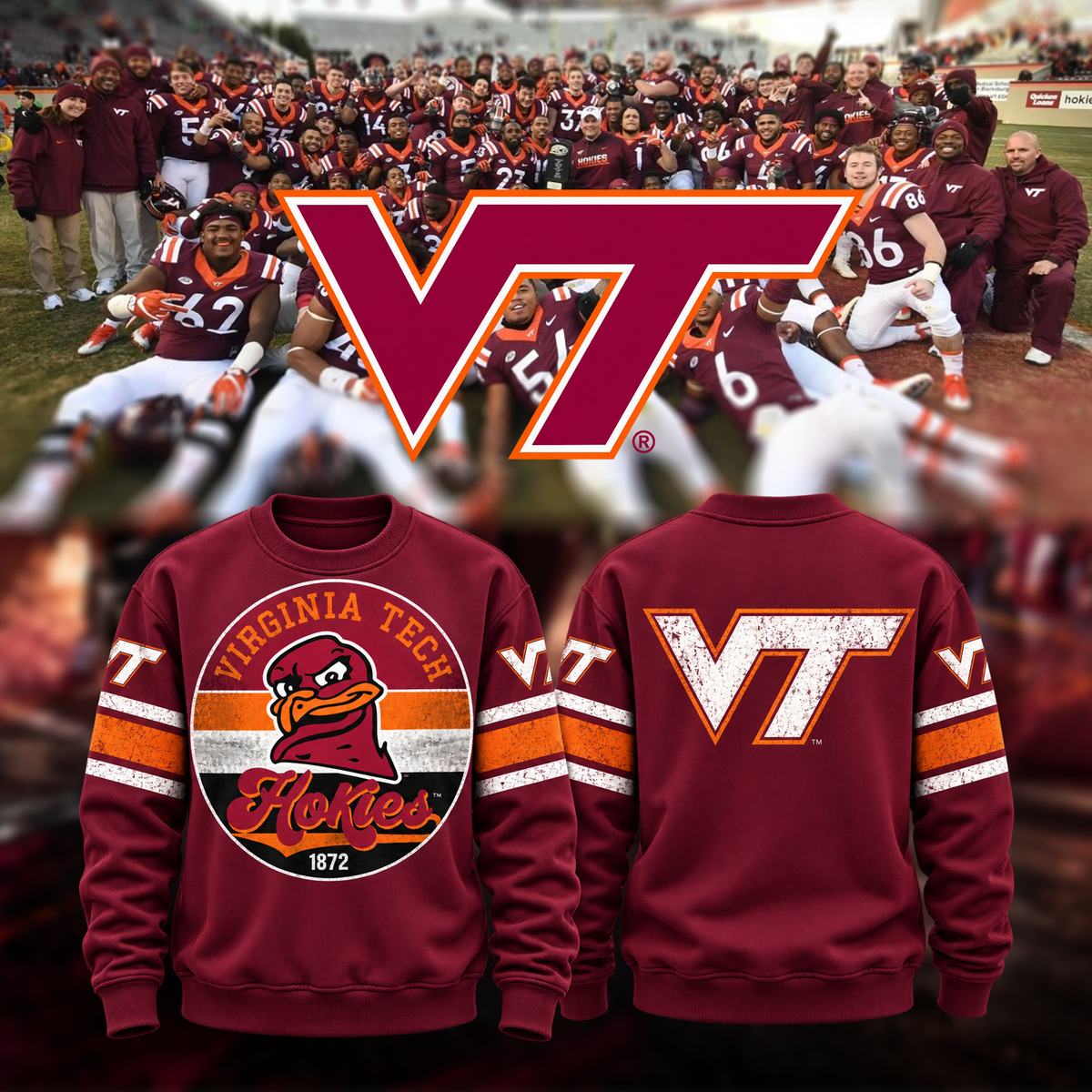 2026 Virginia Tech Football Sweater