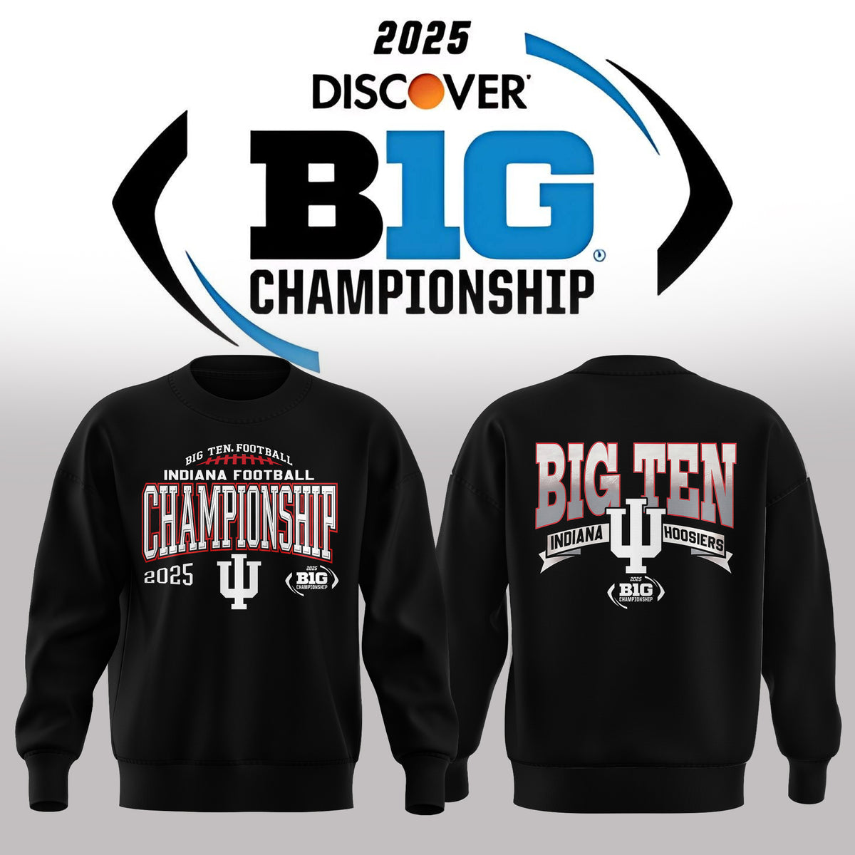 🔥 Indiana Hoosiers – 2025 Big Ten Champions Sweater 🔥