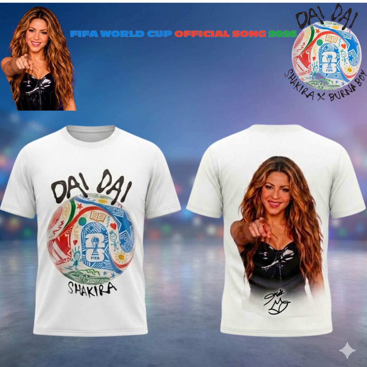 Shakira – “Dai Dai” Limited Edition Signature –Shirt