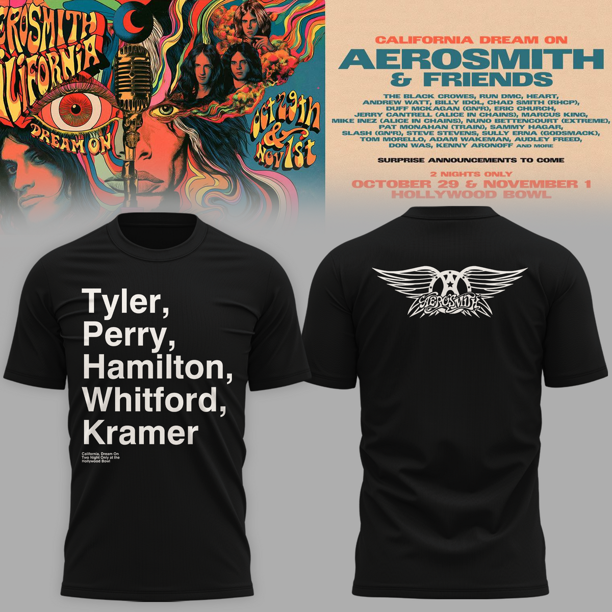 🤘 Aerosmith & Friends October 29–November 1 Tee