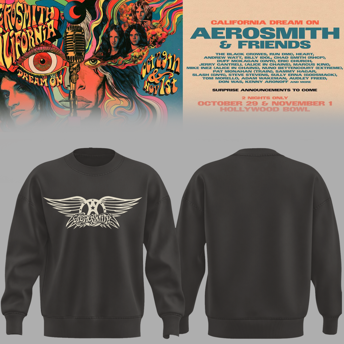 🤘 Aerosmith & Friends October 29–November 1 Sweater