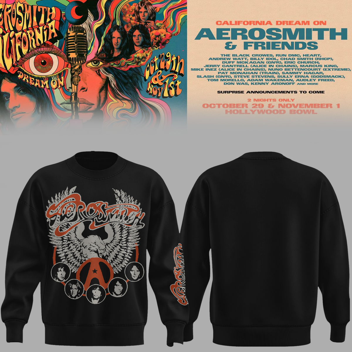 🤘 Aerosmith & Friends October 29–November 1 Sweater