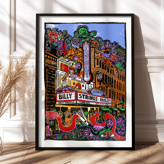 Billy Strings Chattanooga TN 2026 Event Poster At Tivoli Theatre On October 20 21 2026 Home Decor Poster